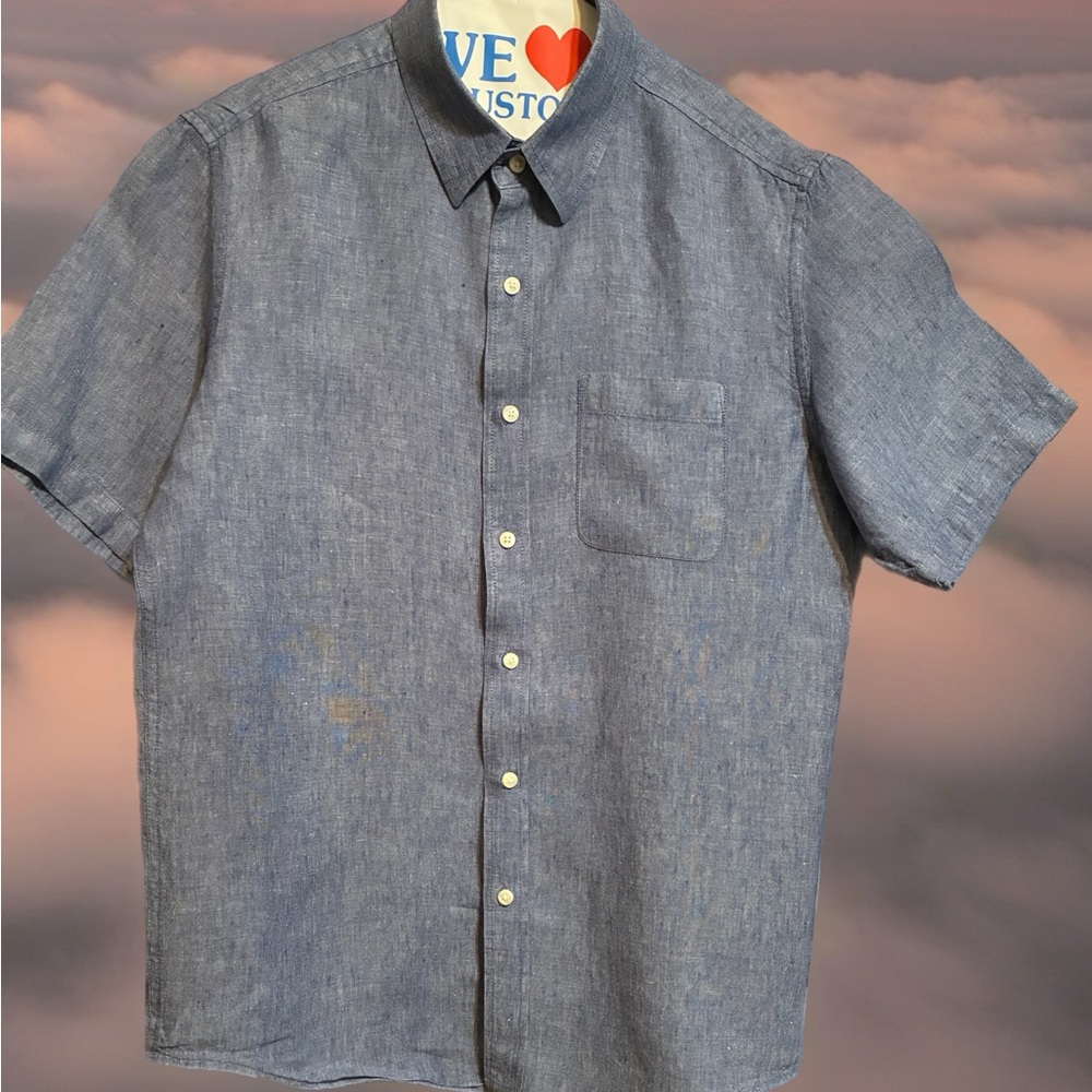 L.L. Bean Men's Chambray Blue Button Down Shirt